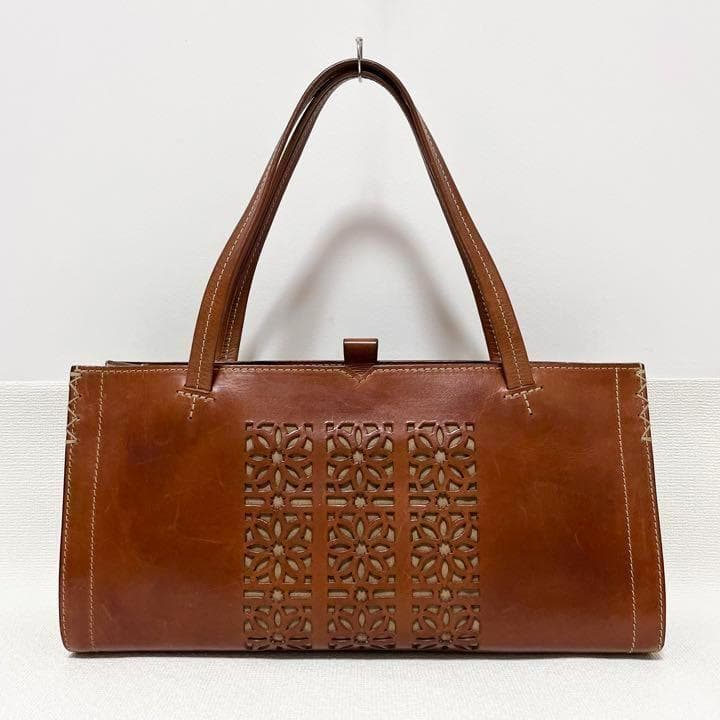 送料無料 genten ゲンテン カットワーク ショルダー トート バッグ