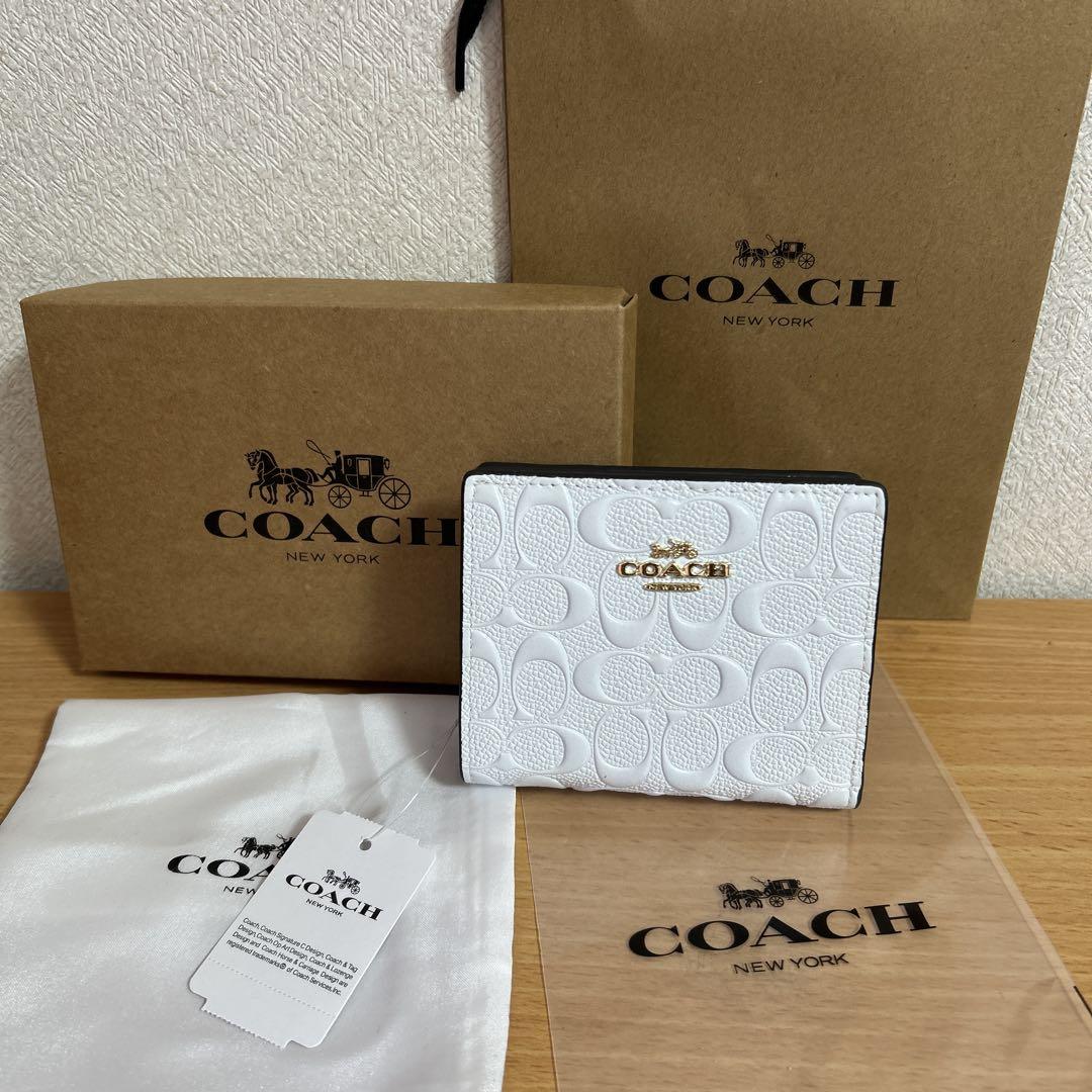 COACH ホワイト 二つ折り