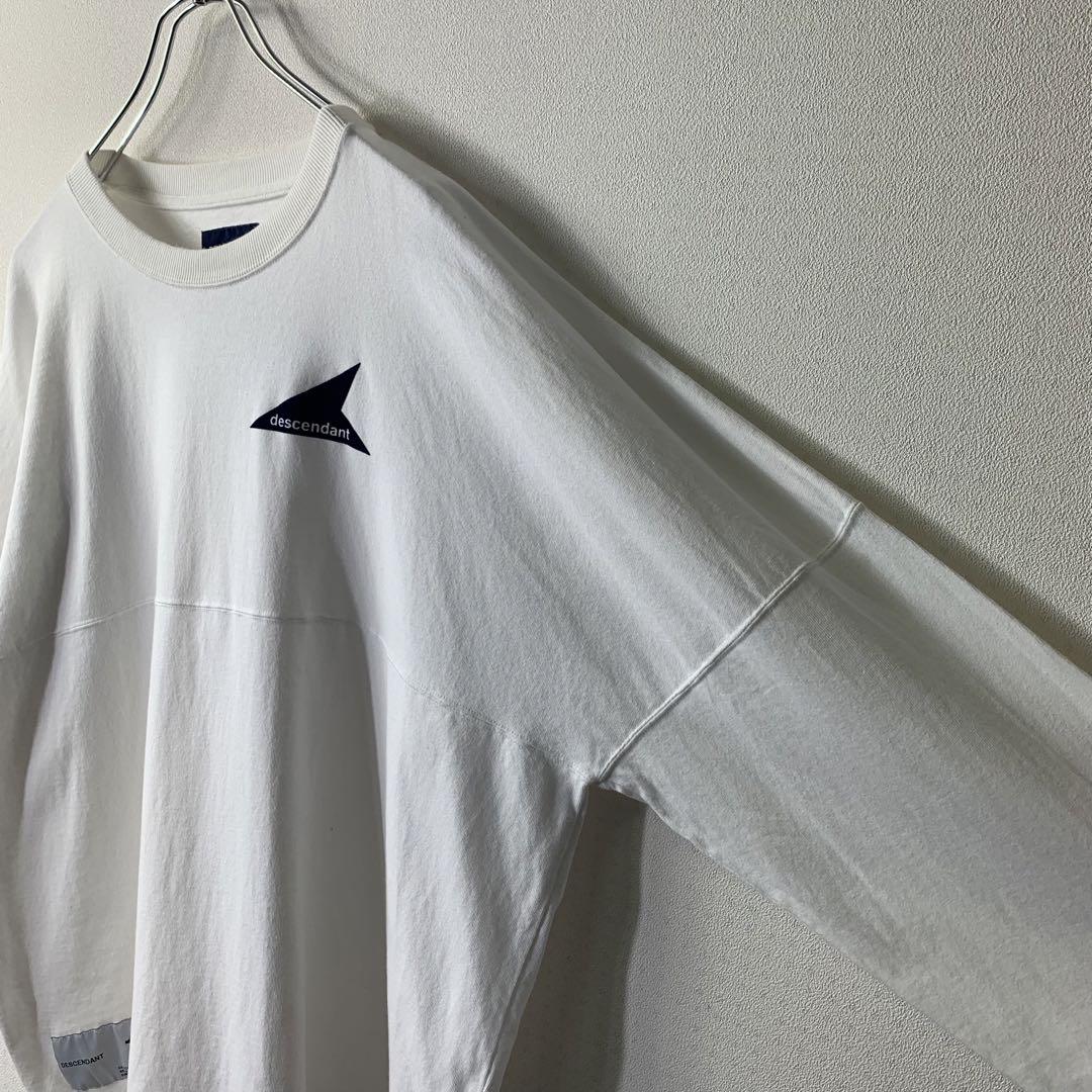 ディセンダント　ロンT　ホワイト　両面プリント アーチロゴ　刺繍　ベースボール