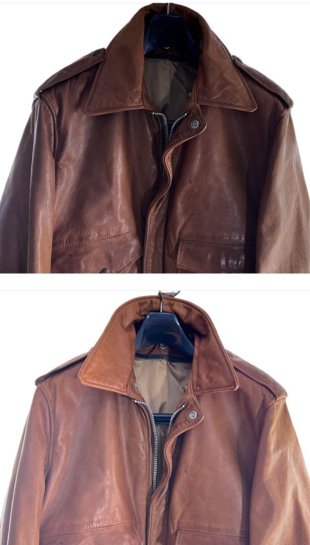 schott USA製 襟ボア付きレザージャケット