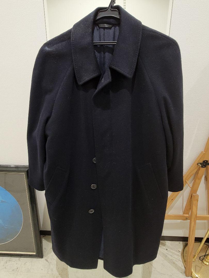 HARDY AMIES LONDON カシミヤ100%　ネイビー　コート