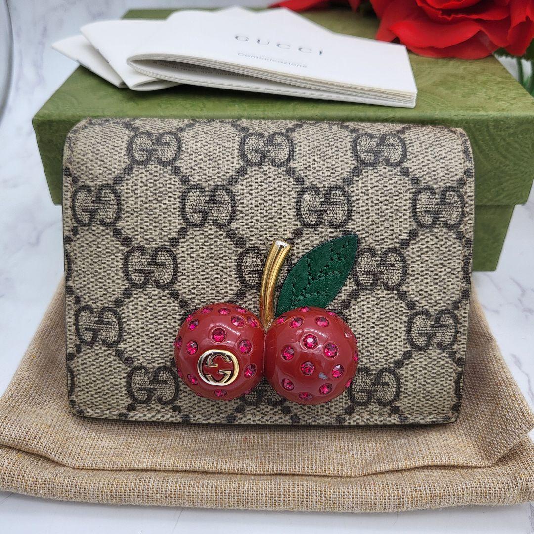 GUCCI グッチ チェリー さくらんぼ 2つ折り財布 財布