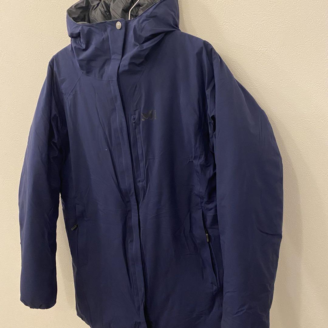 【美品】MILLET ミレー　ネイビー 撥水　ダウンジャケット　XLサイズ