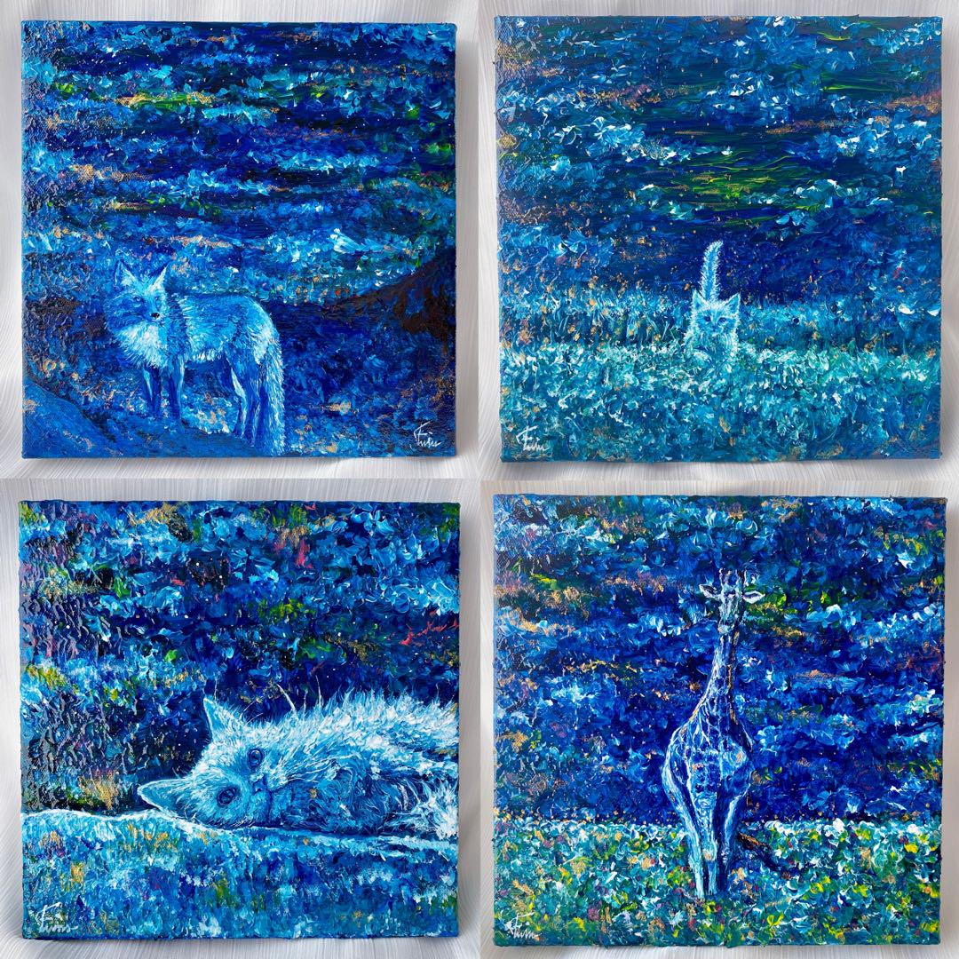 ピロリン ペット似顔絵オーダー 絵画 原画 ペット 犬 猫 動物