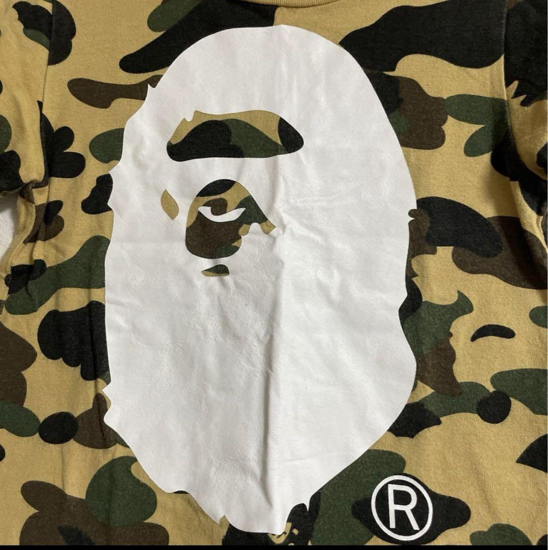 アベイシングエイプ BAPE KIDS カモフラ 大猿 ビックプリント T