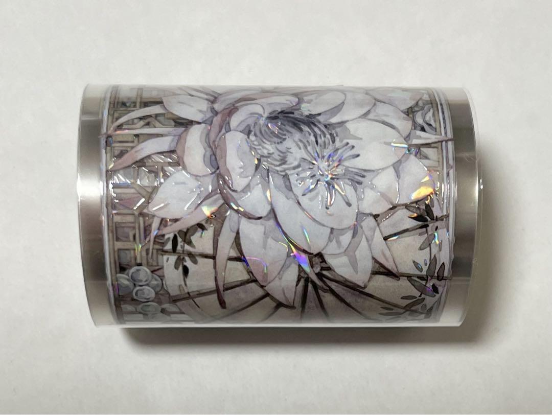 中古手巻♯498 【三毛喵】マスキングテープ古韵昙花 贝壳光PETタイプ3m