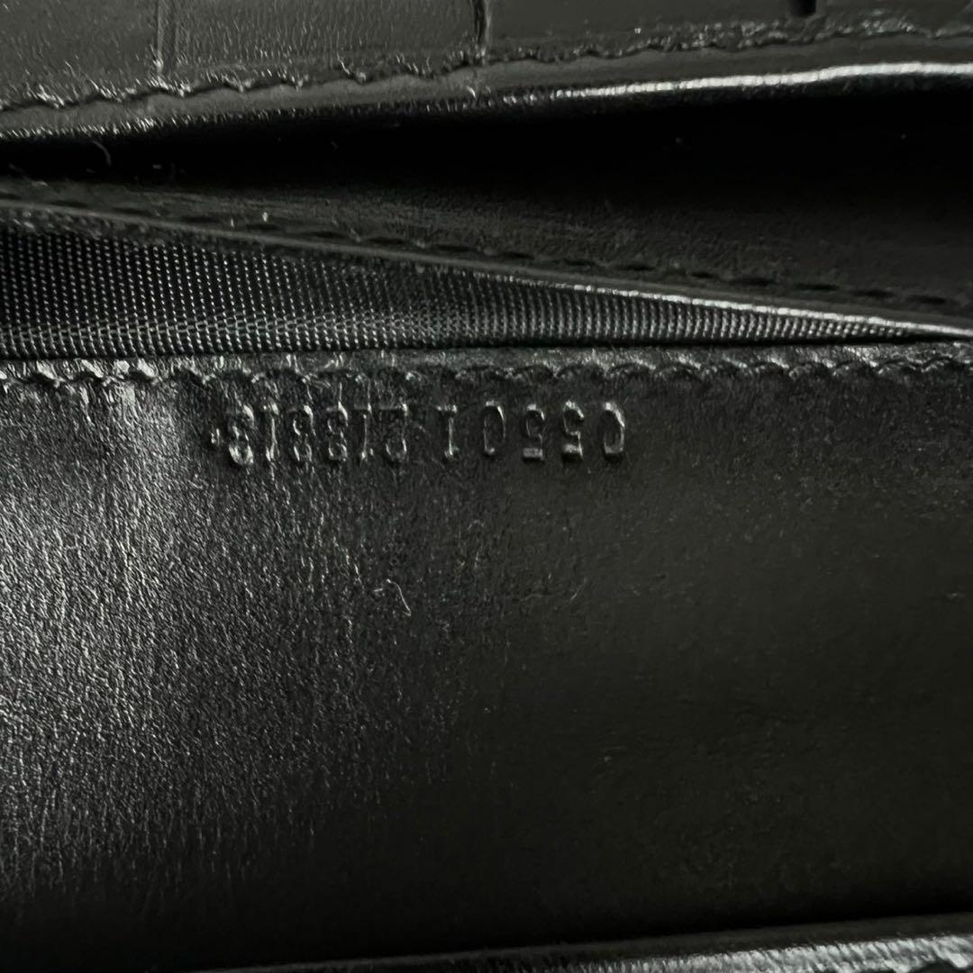 GUCCI GG柄×レザー 長財布 グッチプレート