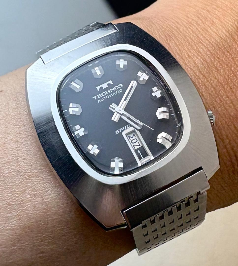 749 稼働 70年代 テクノス スパイダー ハイビート SPIDER 自動巻きTECHNOS