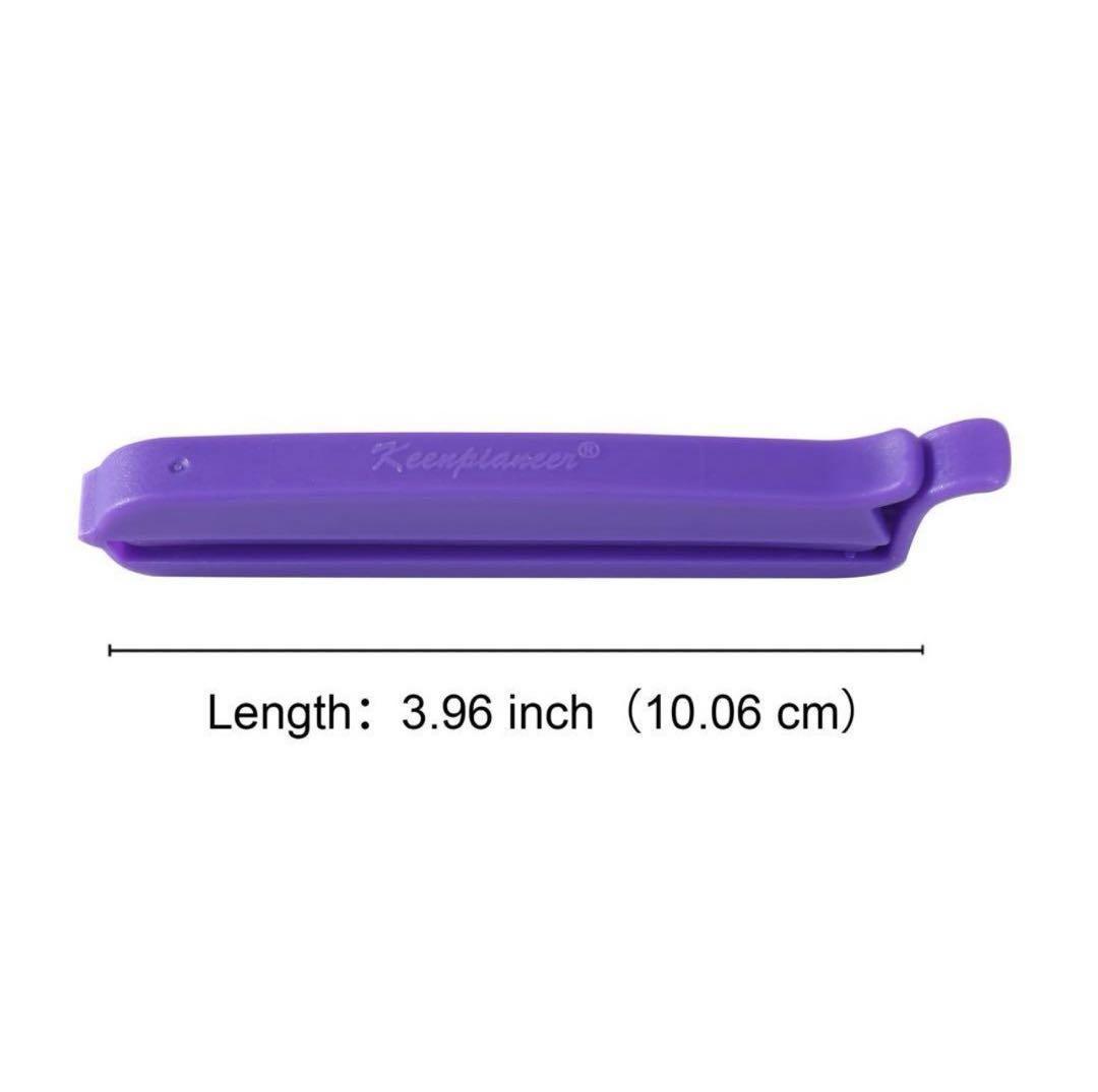 袋止めクリップ 絞り袋クリップ 4インチ4色12個セットKeenpioneer