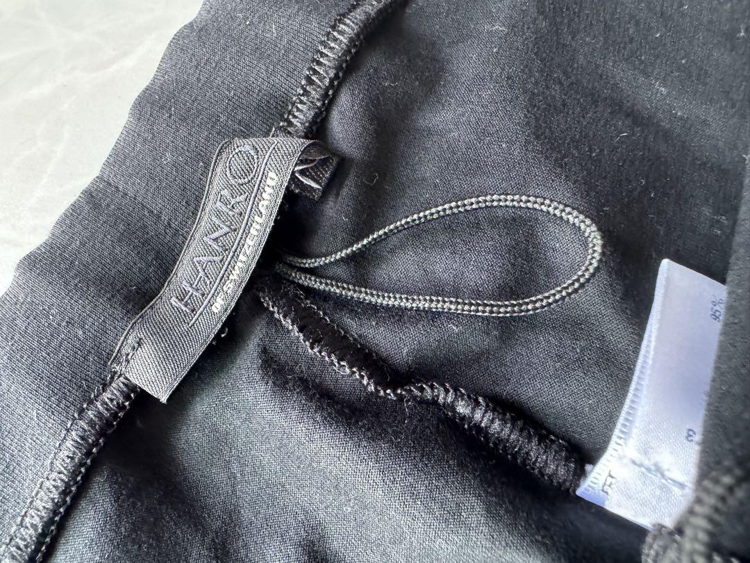 HANRO ハンロ　ブラック ルームウェア 新品　ストレッチパンツ　コットン