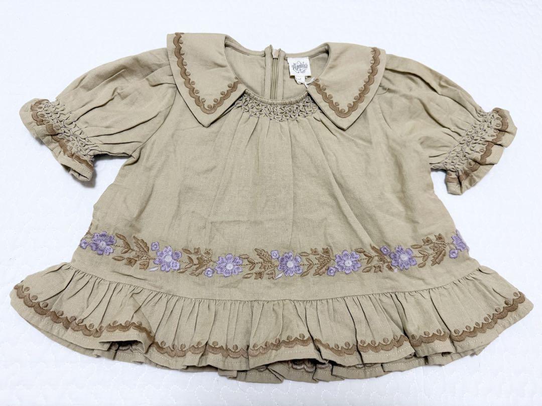 apolina Betsy Blouse - Dove 5-7y