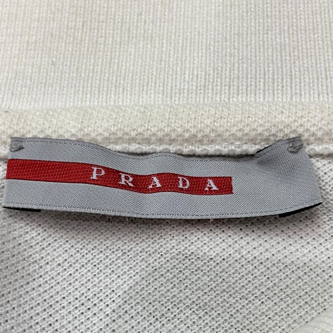 正規品 PRADA プラダ 半袖 ポロシャツ ホワイト 白 メンズ L