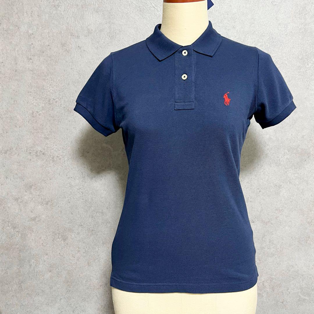 専用【新品タグ付き】Polo Ralph Laurenポロシャツロゴ刺繍ネイビー