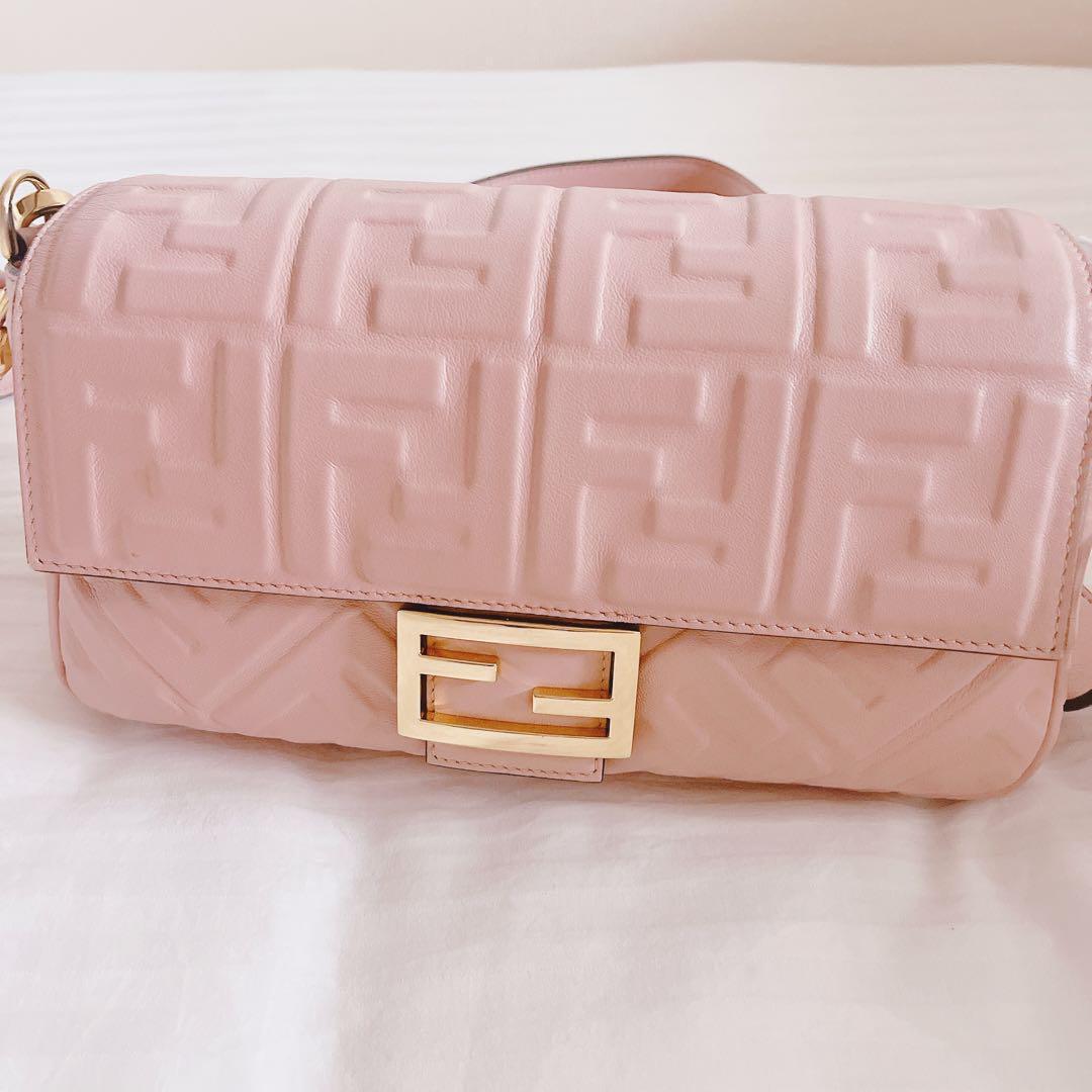 美品 FENDI バゲット ピンクナッパレザー バッグ - メルカリ