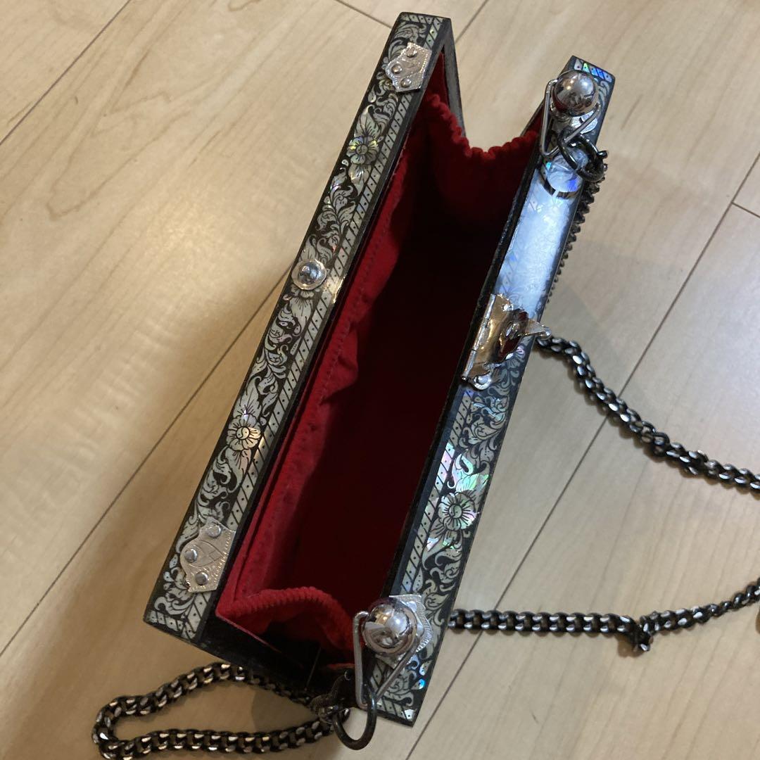 螺鈿細工模様　バッグ