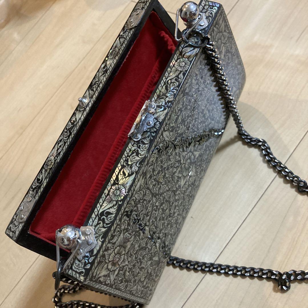 螺鈿細工模様　バッグ