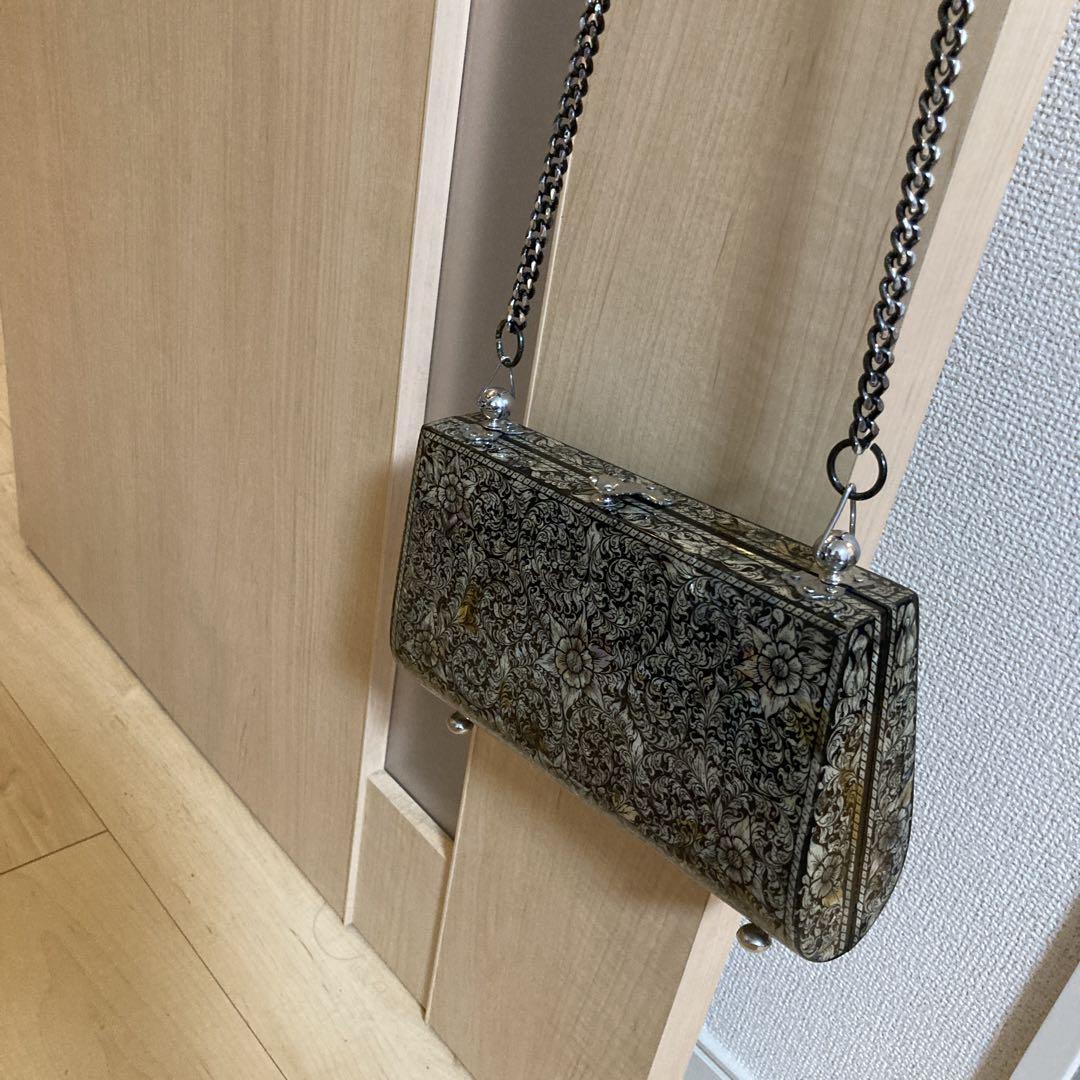 螺鈿細工模様　バッグ