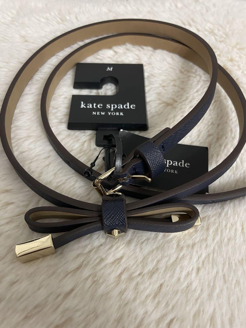 Kate spade リボン　ベルト　ネイビー　M