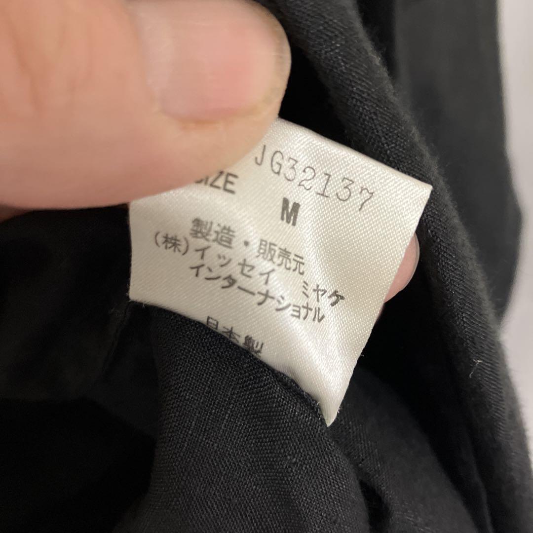 Issey Miyake ブラック シャツタイプテーラードジャケット