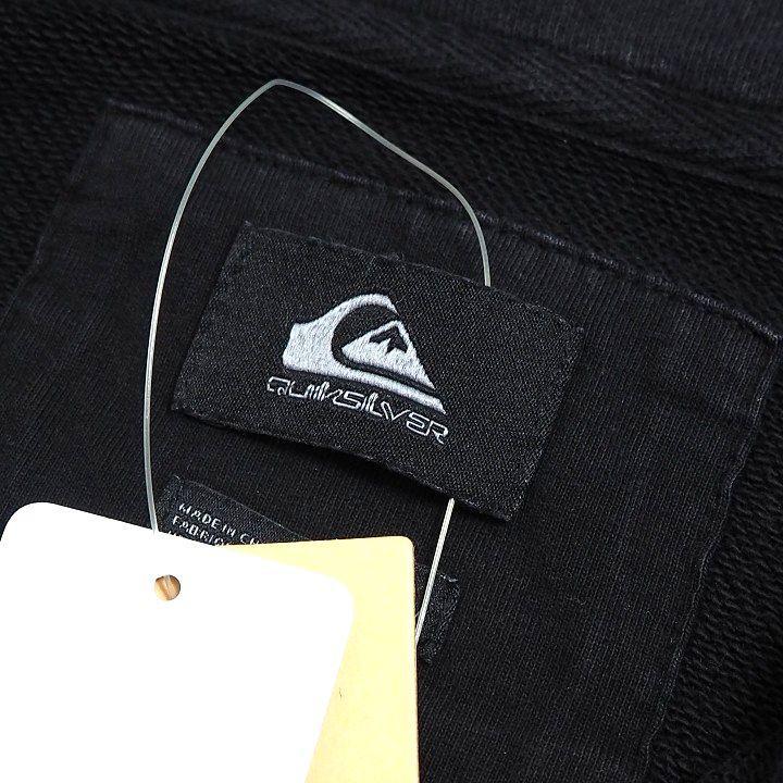 新品クイックシルバー ハーフジップ スウェット ヴィンテージ風 ゆるめ 黒 XL