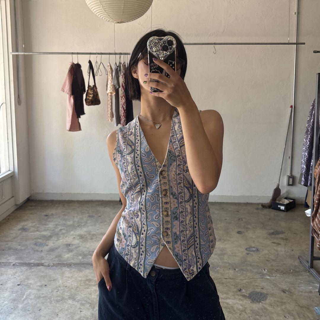 all over pattern vest summer ver. 海外ガール