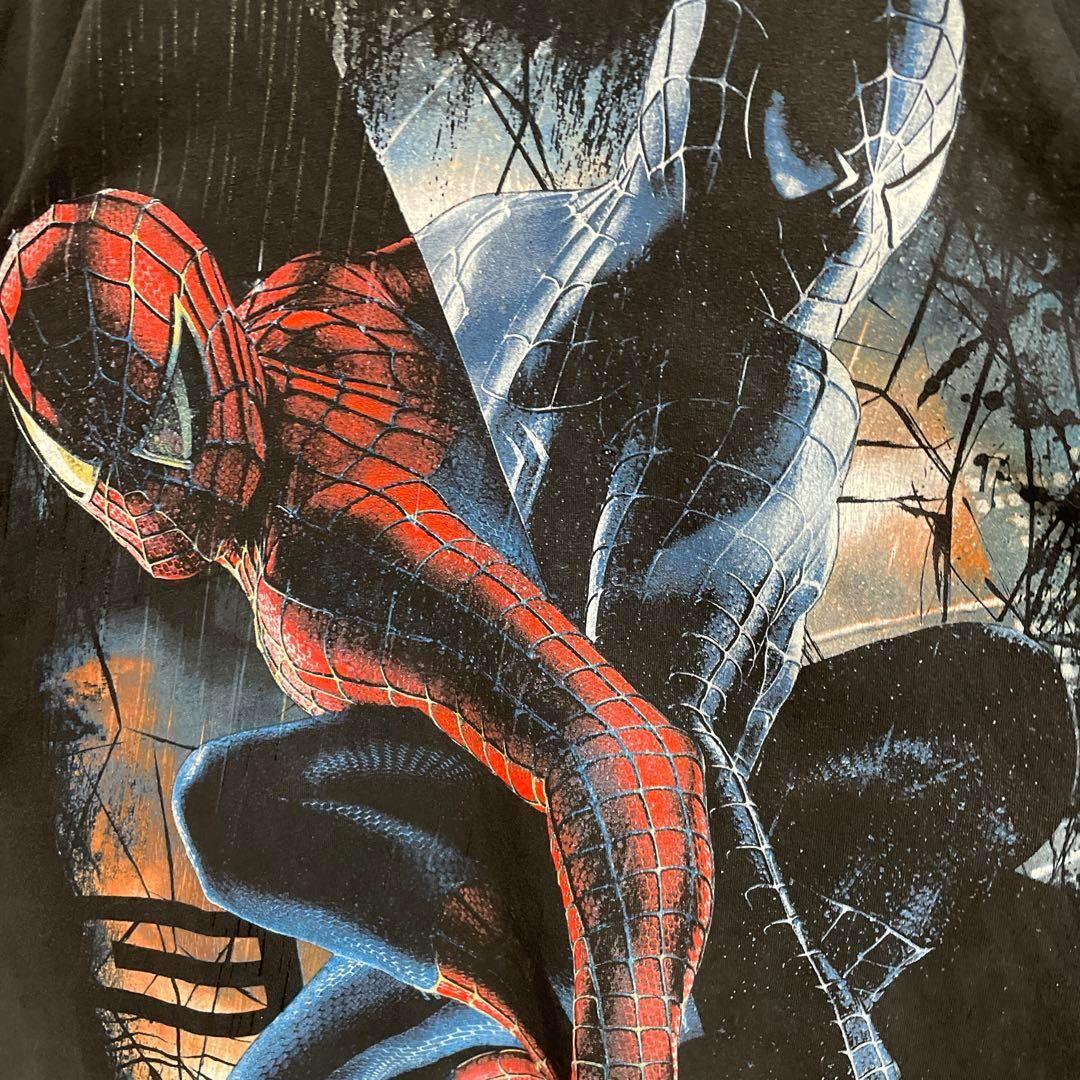 古着 00s スパイダーマン3 半袖 シャツ 映画 ムービー ブラック 黒 ①