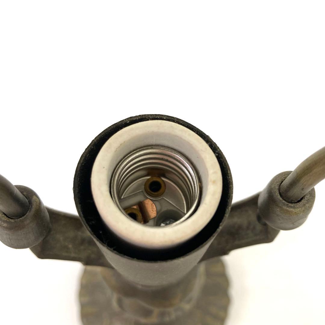 3604-N アンティーク ステンドグラス テーブルランプ オレンジ