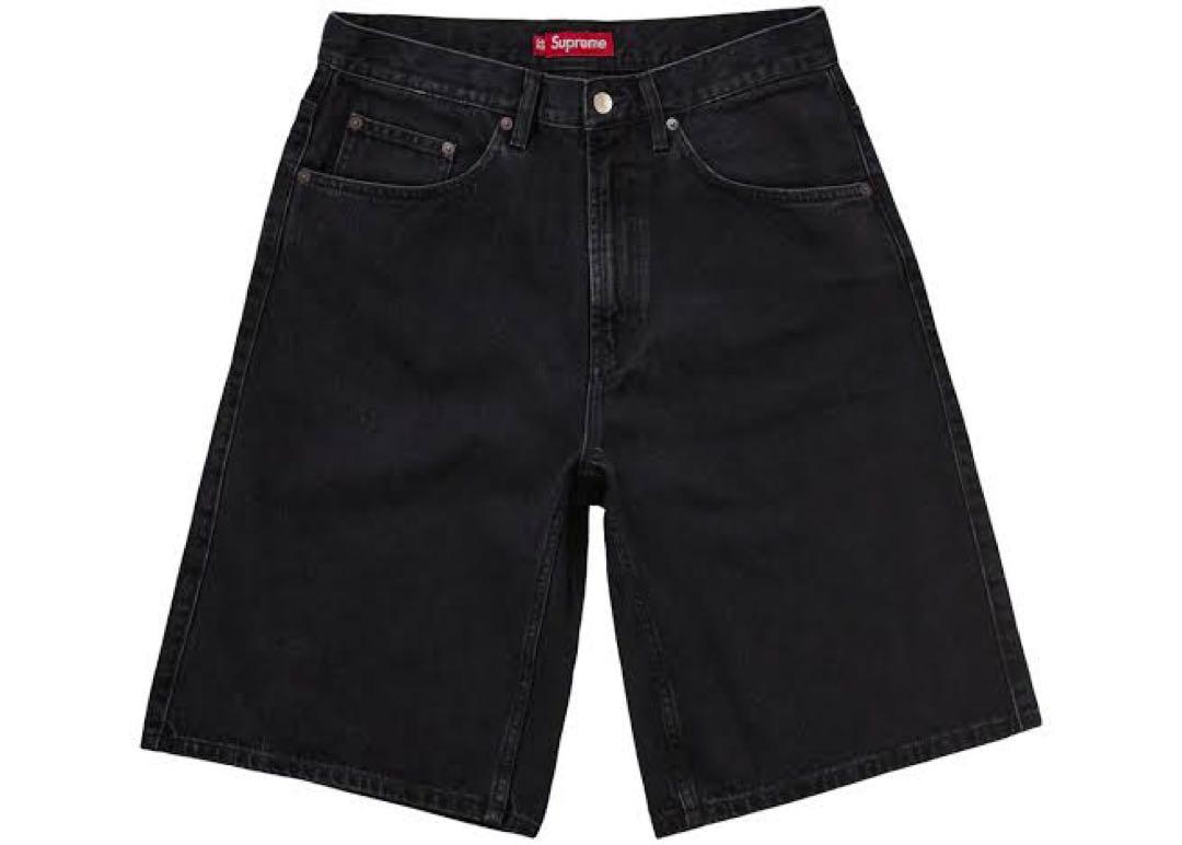 パンツ Supreme baggy denim shorts black 32