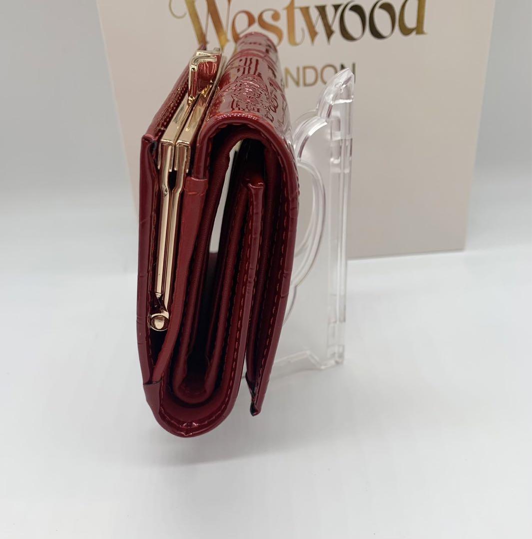 Vivienne Westwood 三つ折り財布 エナメルブラック オーブ