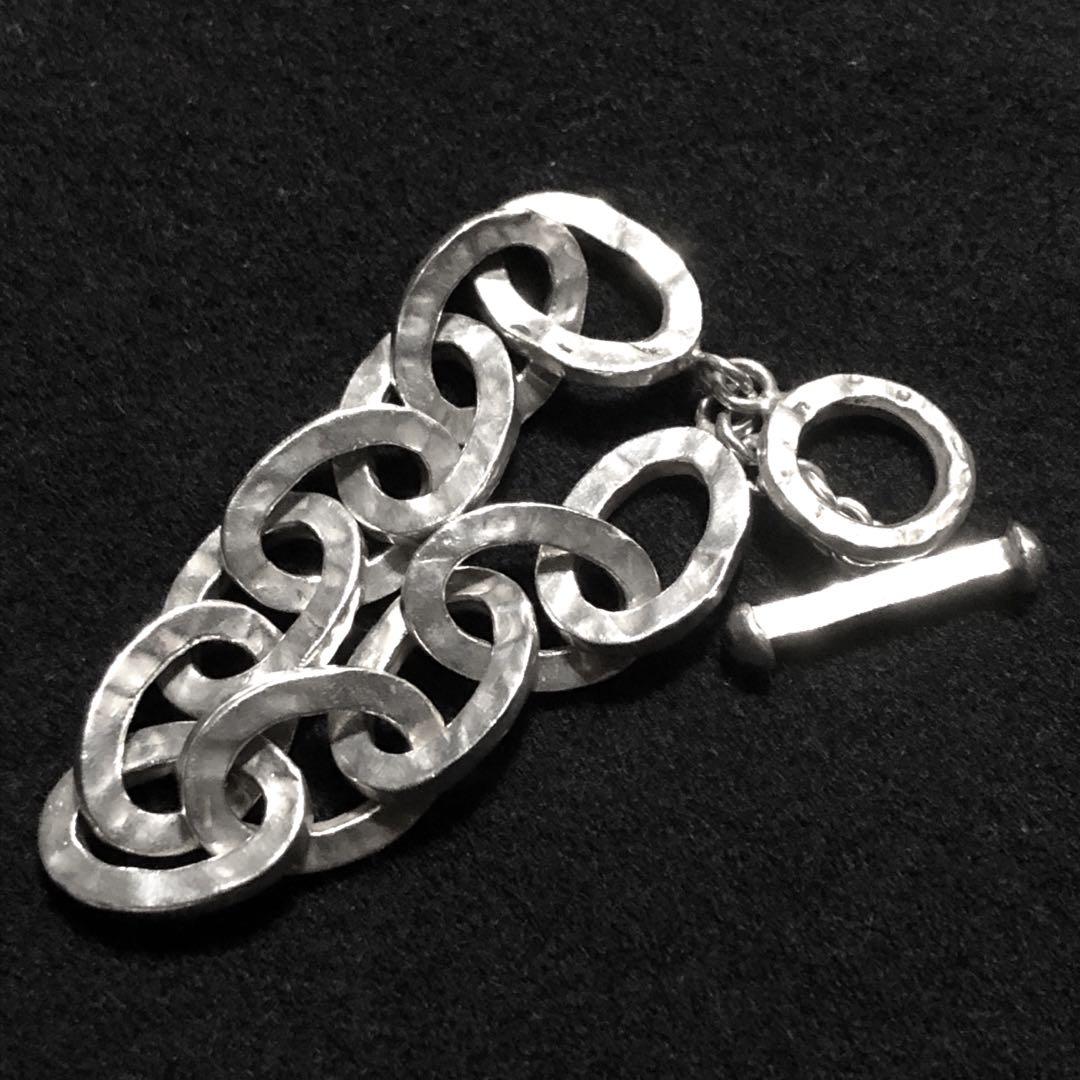 アクセサリー Vintage Silver Heavy Chain Bracelet 925