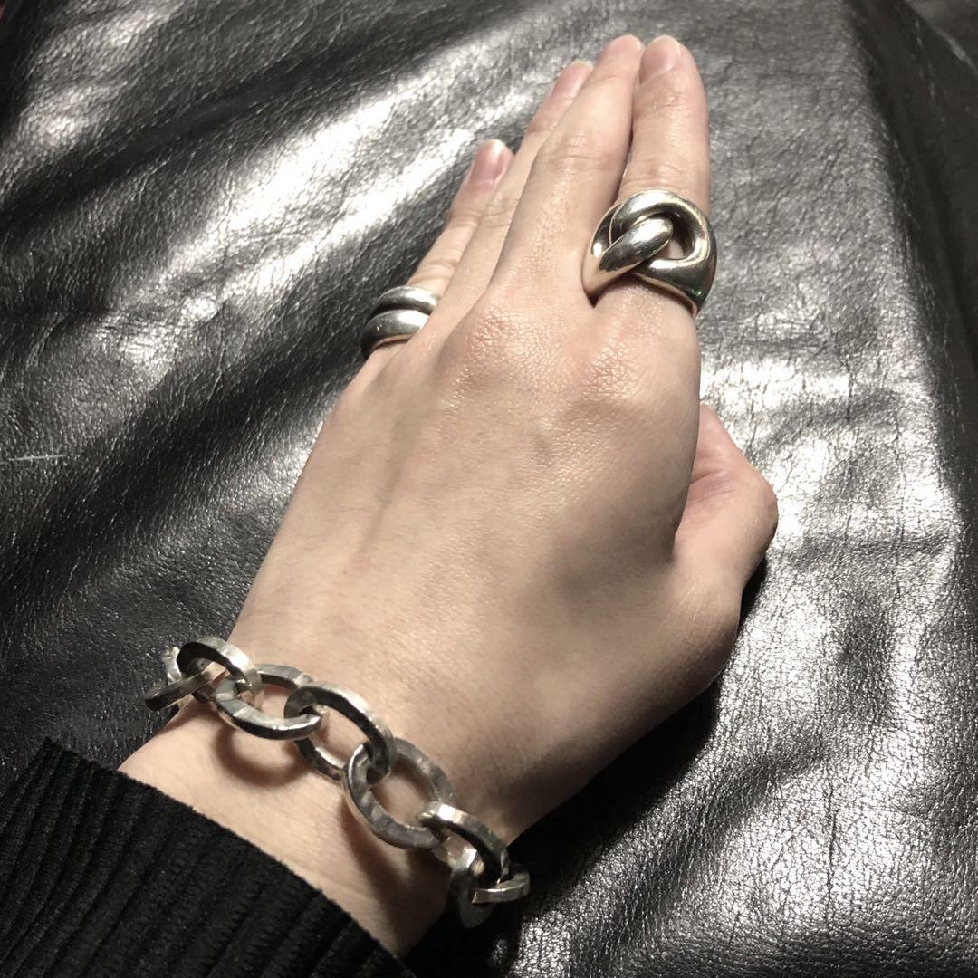 アクセサリー Vintage Silver Heavy Chain Bracelet 925