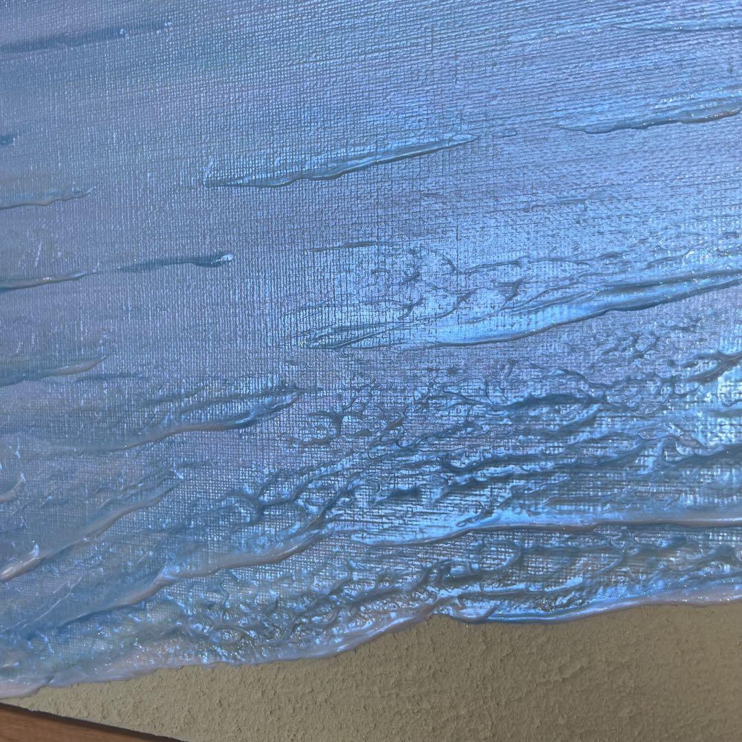 海の風景 テクスチャーアート 海の絵 海 海アート 癒し 風景 原画