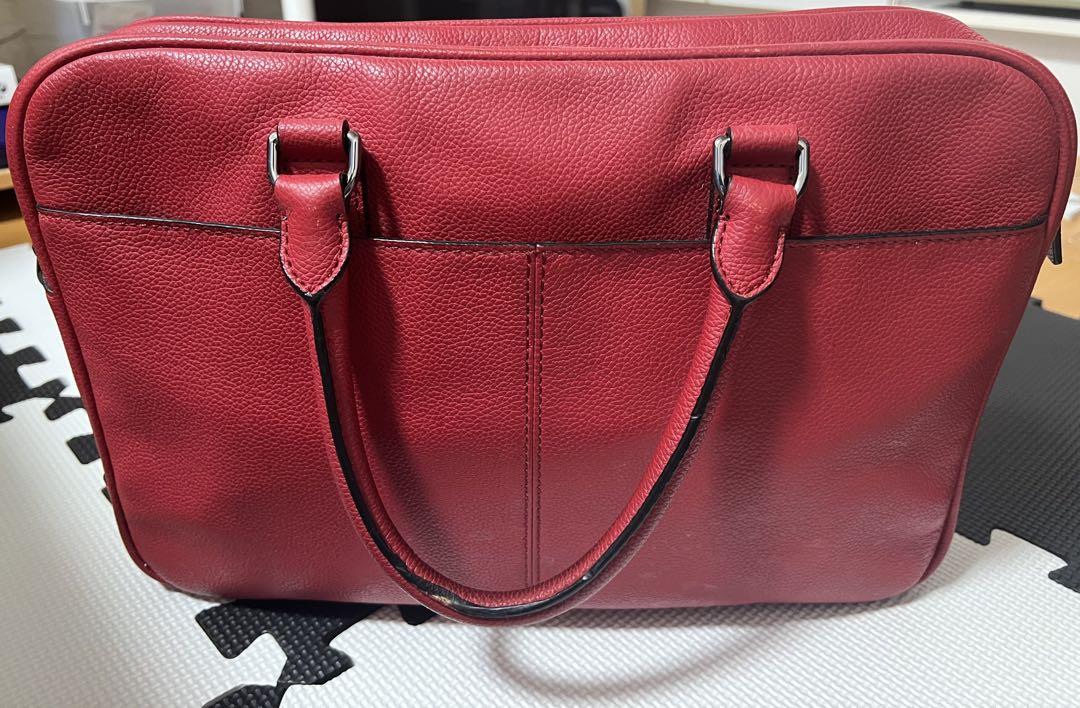 MICHAEL KORS レザー ビジネスバッグ レッド