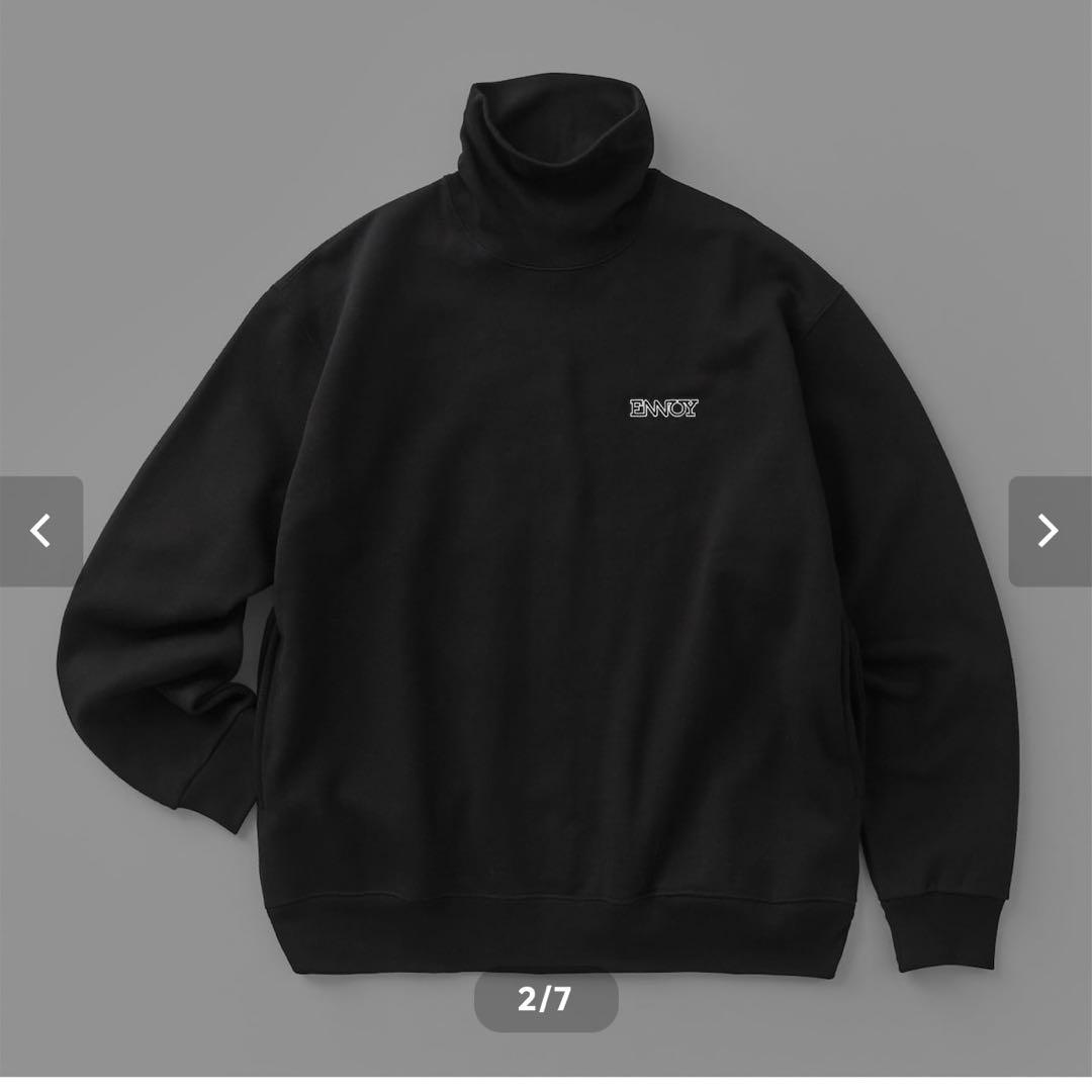 エンノイennoyTURTLENECK SWEAT SET UP 黒セットアップ