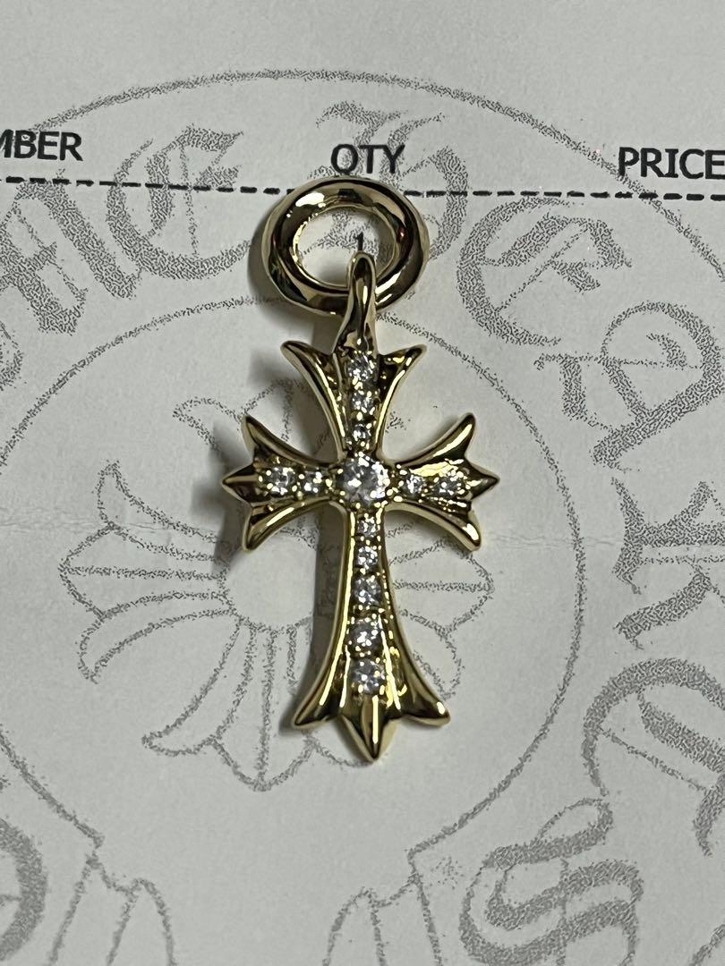 正規品　クロムハーツ　タイニークロス　チャーム　22k パヴェ　ダイヤ