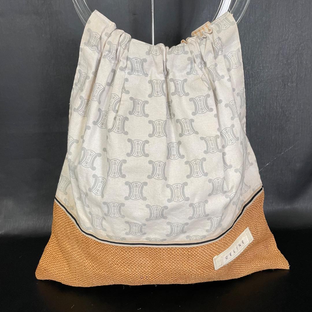 A4✨レア ✨CELINE ヴィンテージ クリアハンドル キャンバス×麻
