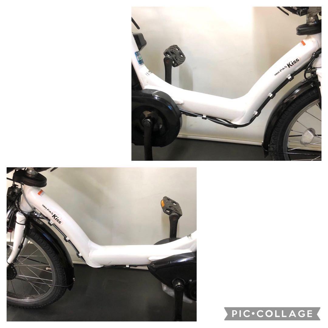 1年保証 送料無料　ヤマハ　パスキッス　20インチ　白色　電動アシスト自転車