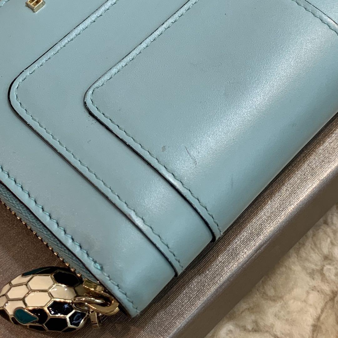 ☆美品☆BVLGARI セルペンティ フォーエバー コインパース ライトブルー系 ☆美品☆BVLGARI セルペンティ フォーエバー コインパース