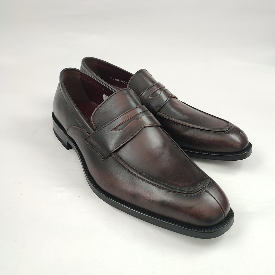 リーガル コインローファー 26 むら染め ビジネス 革靴 ブラウン 茶