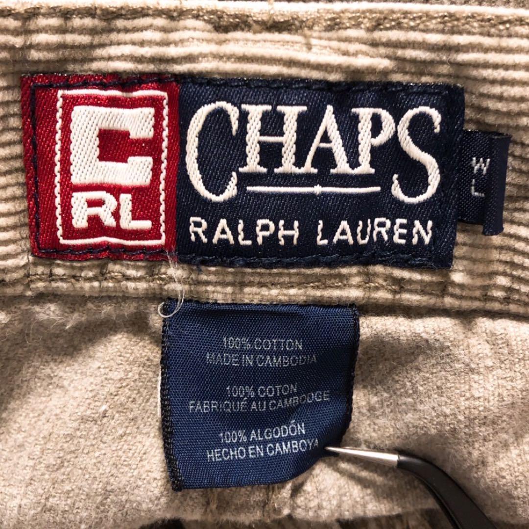【美品】CHAPS 　チャップスラルフローレン　コーデュロイパンツ　グレー　L