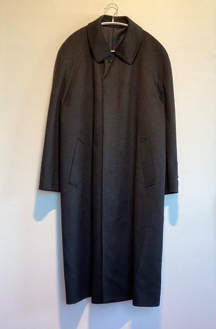 ★美品★ ステンカラーコート カシミヤ100% ロングコート M チャコール
