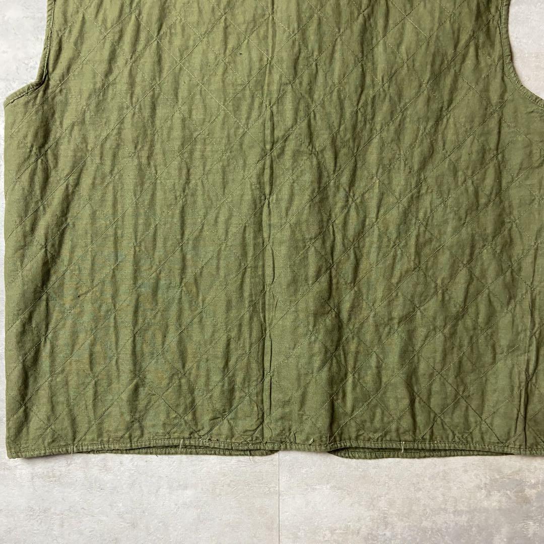 50s ベルギー軍 キルティング ベスト ノーカラーベスト ミリタリー