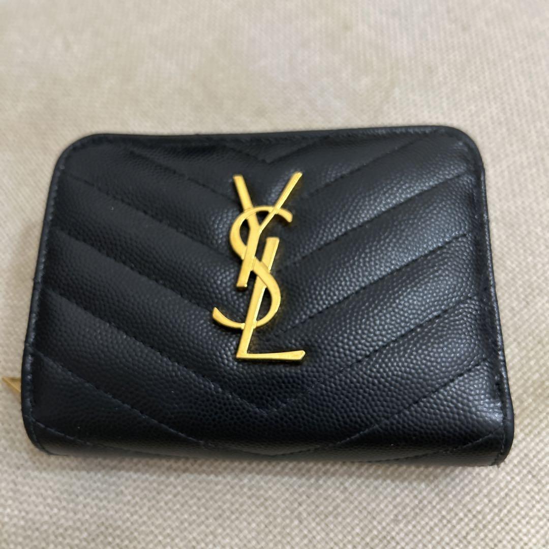 正規通販】 YSL イヴ・サンローラン カサンドラ ブラック 二