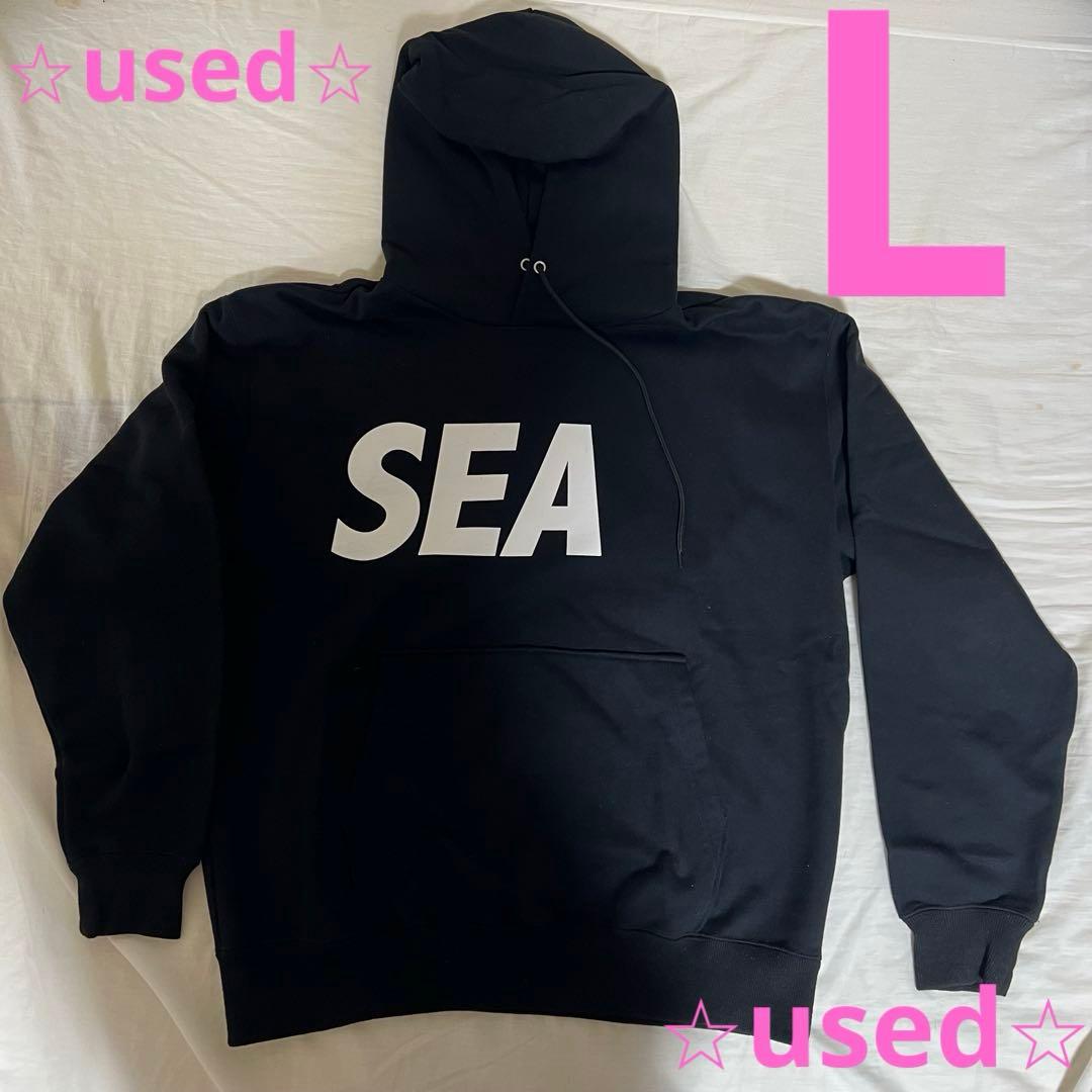 WIND AND SEA SEA Hoodie Hooded パーカー 黒　L
