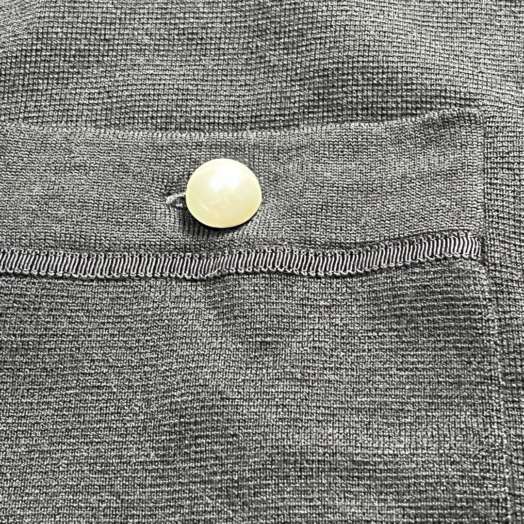 【即日発送】 美品✨23区 ウールブレンド 46 パールボタン ブラック カーディガン トップス