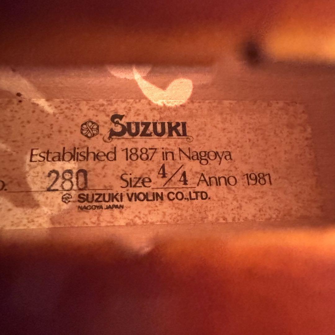 バイオリン SUZUKI No.280 4/4 1981年　弓 ケース付