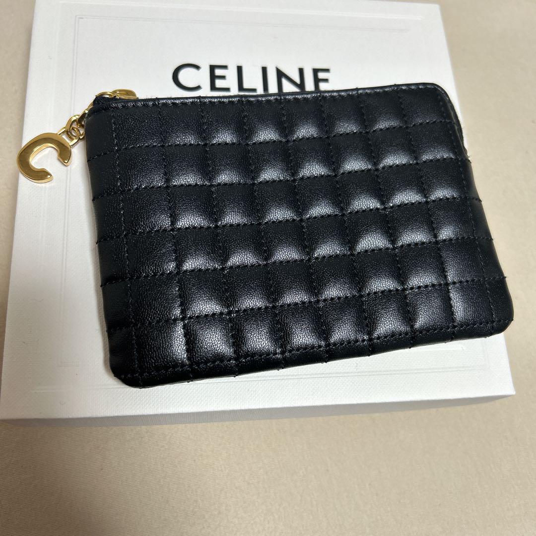 CELINE 円形コインケース ブラック セリーヌ CELINE 小銭入れ コインケース ポーチ ミニ財布