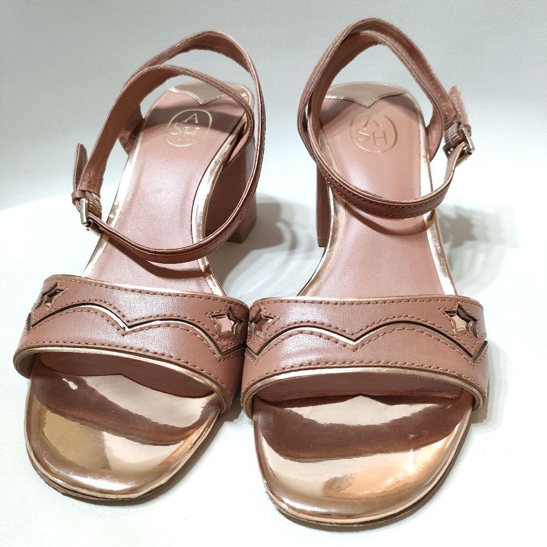 ASH アッシュ サンダル ストラップ 星 ピンクゴールド