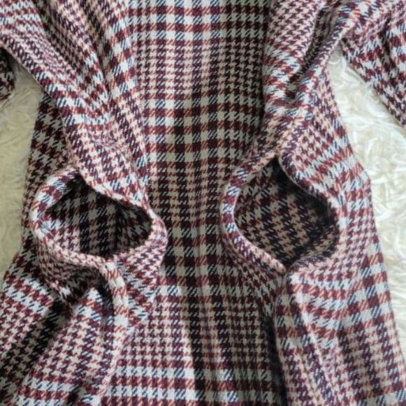 美品☆45r インドネル 馬比古 チェック ロング ワンピース マルチカラー 美品☆45r インドネル 馬比古 チェック ロング ワンピース マルチカラー