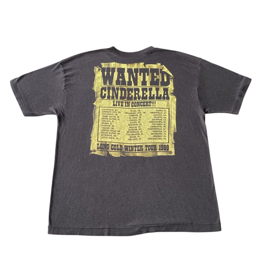 80s Cinderella 1989tour 両面プリントTシャツ スカル